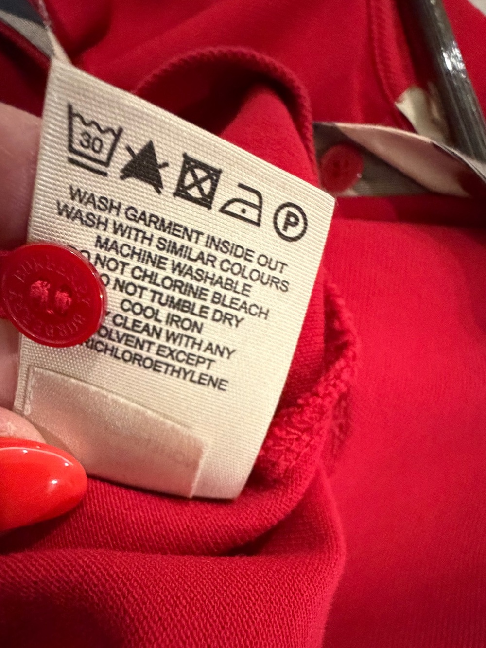 Burberry Red Short-Sleeve Polo Top size medium - Picture 6 of 8
